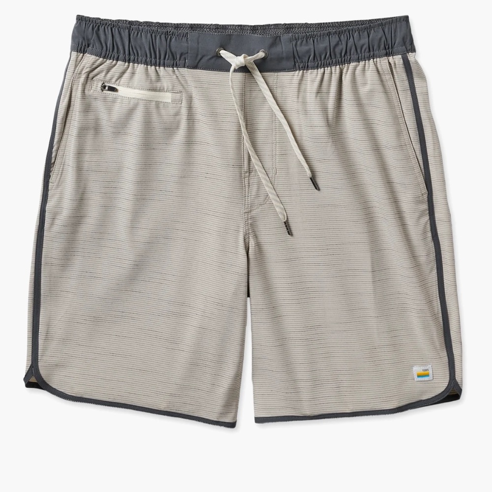 NWT Vuori Banks Short in Beachsand Slub Stripe